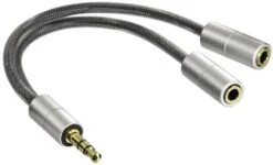 HAMA 80857 Kompaktadapter AluLine, Klinke 3,5 Mm - Silber