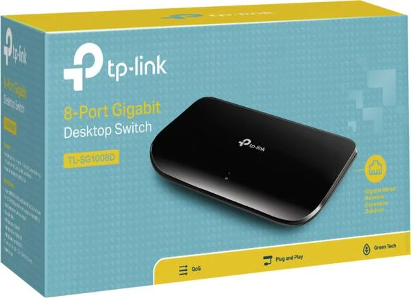 TP-Link TL-SG1008D 8-Port Gigabit Desktop Switch - Schwarz 5 TP-Link TL-SG1008D 8-Port Gigabit Desktop Switch - Schwarz – Bild 3