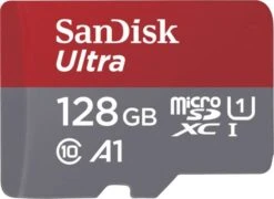 SanDisk Ultra Android MicroSDXC 128GB A1 UHS-I + SD Adapter