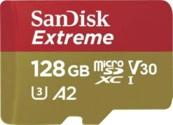 SanDisk Extreme MicroSDXC 128GB 160MB/s A2 C10 V30 UHS + SD Adapter