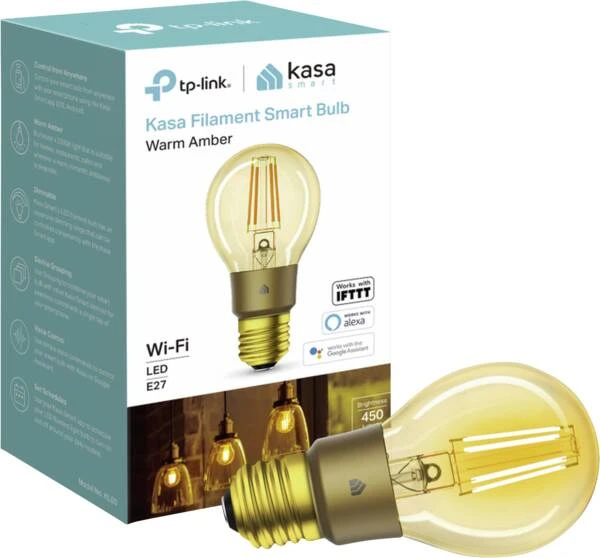 TP-Link KL60 Kasa Smart Smarte Filament Glühbirne Bernstein Gelb 4 TP-Link KL60 Kasa Smart Smarte Filament Glühbirne Bernstein Gelb – Bild 2