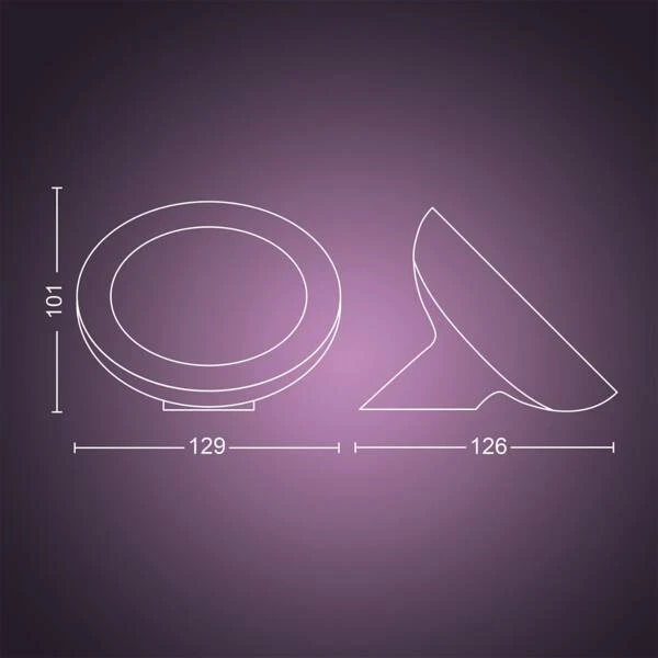 Philips Hue White & Col. Amb. Bloom Tischleuchte - Weiss 6 Philips Hue White & Col. Amb. Bloom Tischleuchte - Weiss – Bild 4