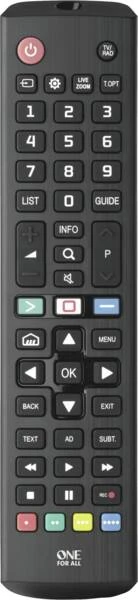 ONE FOR ALL URC4911 - Ersatzfernbedienung LG 2.0