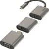 HAMA 200306 3in1-Monitor-Adapter-Set - Grau
