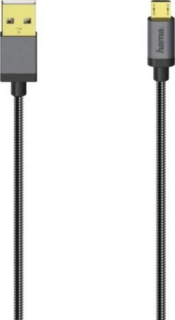 HAMA 200500 Micro-USB-Kabel, 480 Mbit/s, 0,75m - Schwarz