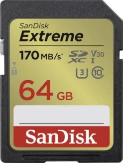 SanDisk Extreme SDXC 64GB 170MB/s Class 10 UHS-I U3