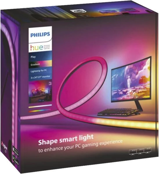 Philips Hue Play Gradient PC Lightstrip 3x 24/27” 3 Philips Hue Play Gradient PC Lightstrip 3x 24/27”