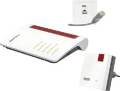 FRITZ!Box 7530 + Repeater 600 Set - Weiss-Rot