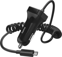 HAMA 201609 Kfz-Lader, USB-C, 12 Watt - Schwarz