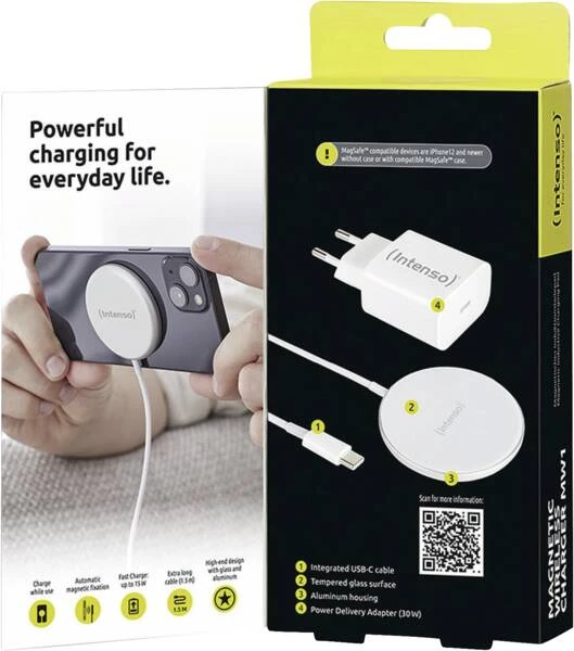 Intenso Magnetic Wireless Charger MW1 - Weiss 6 Intenso Magnetic Wireless Charger MW1 - Weiss – Bild 4