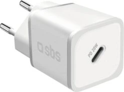 SBS Travel Charger GaN 1x Type-C PD 20W - Weiss